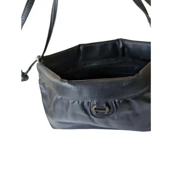 Vintage Etienne Aigner Leather Hinged Opening Handbag - Picture 2 of 5